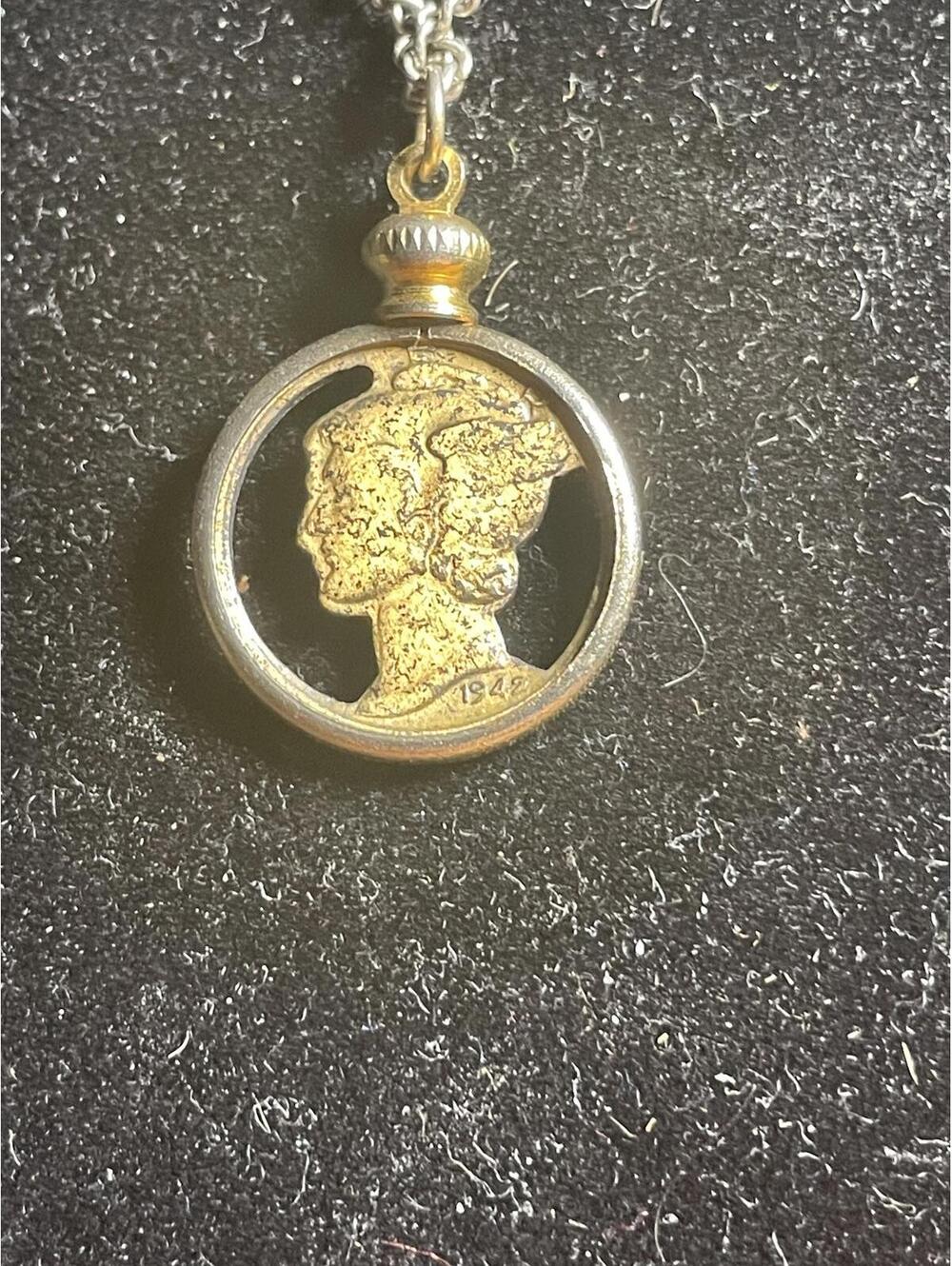 Vintage 1942 Mercury Dine Cutout Necklace
